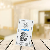 Venmo QR Code Zahlung Logo Script Social Media Sockelschild
