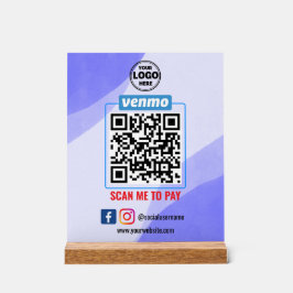 Venmo QR Code Zahlung | Recherche, um Unternehmen Acrylschild