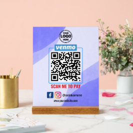 Venmo QR Code Zahlung | Recherche, um Unternehmen Acrylschild