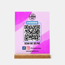 Venmo QR Code Zahlung | Recherche, um Unternehmen Acrylschild