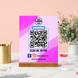 Venmo QR Code Zahlung | Recherche, um Unternehmen Acrylschild