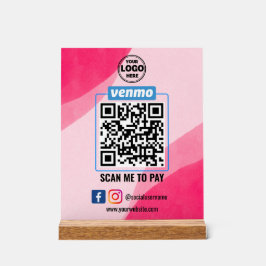Venmo QR Code Zahlung | Recherche, um Unternehmen Acrylschild
