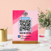 Venmo QR Code Zahlung | Recherche, um Unternehmen Acrylschild (Hochzeit)