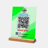 Venmo QR Code Zahlung | Recherche, um Unternehmen Acrylschild (Winkel)