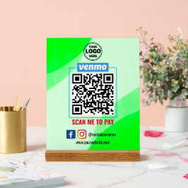 Venmo QR Code Zahlung | Recherche, um Unternehmen Acrylschild
