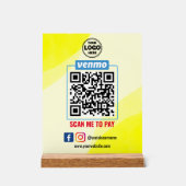 Venmo QR Code Zahlung | Recherche, um Unternehmen Acrylschild (Vorderseite)