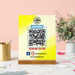 Venmo QR Code Zahlung | Recherche, um Unternehmen Acrylschild