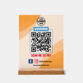 Venmo QR Code Zahlung | Recherche, um Unternehmen  Acrylschild (Vorderseite)