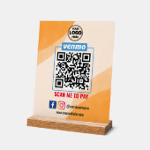 Venmo QR Code Zahlung | Recherche, um Unternehmen  Acrylschild (Winkel)
