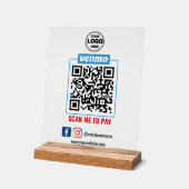 Venmo QR Code Zahlung | Recherche, um Unternehmen Acrylschild (Winkel)
