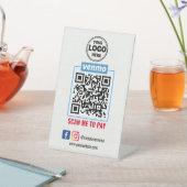 Venmo QR Code Zahlung | Recherche, um Unternehmen  Sockelschild (In SItu)