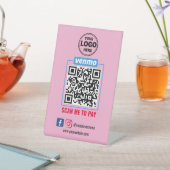 Venmo QR Code Zahlung | Recherche, um Unternehmen Sockelschild (In SItu)