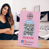 Venmo QR Code Zahlung | Recherche, um Unternehmen  Sockelschild