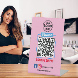 Venmo QR Code Zahlung | Recherche, um Unternehmen Sockelschild