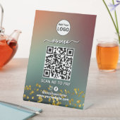 Venmo QR Code Zahlung | Scan to Pay Business Logo Sockelschild (In Situ)