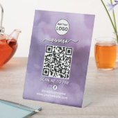 Venmo QR Code Zahlung | Scan to Pay Business Logo Sockelschild (In Situ)