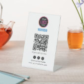 Venmo QR Code Zahlung | Scan to Pay Business Logo Sockelschild (In SItu)