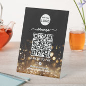 Venmo QR Code Zahlung | Scan to Pay Business Logo Sockelschild (In Situ)