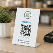 Venmo QR Code Zahlung | Scan to Pay Business Logo Sockelschild