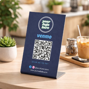 Venmo-QR-Code-Zahlung Scannen Sie zum Bezahlen d Sockelschild