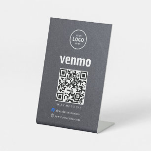 Venmo-QR-Code-Zahlung Scannen, um das Geschäftsl Sockelschild