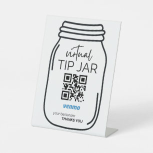 Venmo QR Code-Zeichen für Barkeeper Sockelschild