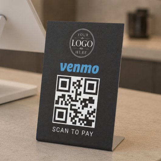 Venmo-Scan-Bezahl-Display Sockelschild