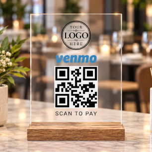 Venmo-Scan-to-Pay-Tischdisplay Acrylschild