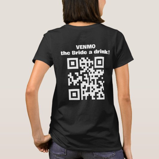 Venmo The Bridge A Drink QR Code Champagne Toast T-Shirt (Rückseite)