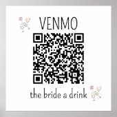 VENMO the Bridge a Drink QR Code Junggeselinnen-Ab Poster (Vorne)