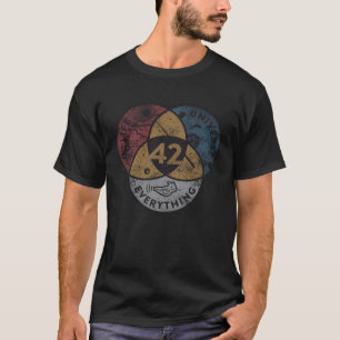 Venn Diagramm 42 Leben das Universum und alles 8 T-Shirt