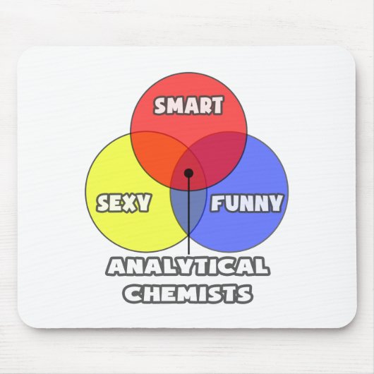 Venn Diagramm .. Analytische Chemiker Mousepad (Vorne)