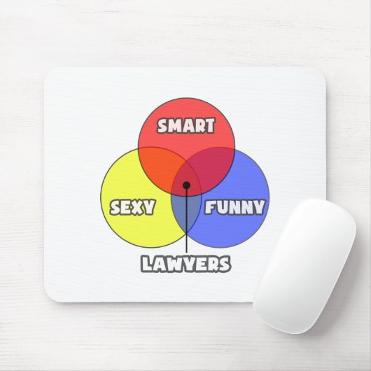 Venn Diagramm .. Anwälte Mousepad (Mit Mouse)