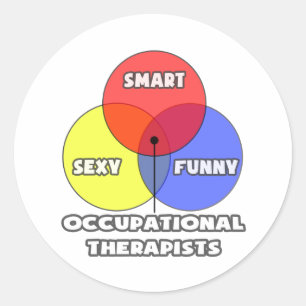 Venn Diagramm .. Arbeitstherapeuten Runder Aufkleber