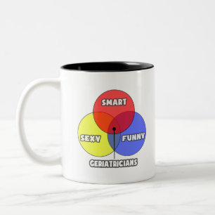 Venn Diagramm .. Ärzte Zweifarbige Tasse