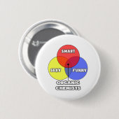 Venn Diagramm .. Bio Chemiker Button (Vorne & Hinten)