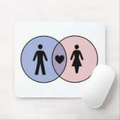 Venn Diagramm Boy + Girl Mousepad (Mit Mouse)