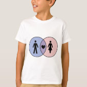Venn Diagramm Boy + Girl T-Shirt (Vorderseite)
