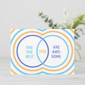 Venn Diagramm Dankeschön Karte (Stehend Vorderseite)