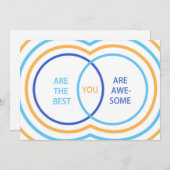 Venn Diagramm Dankeschön Karte (Vorne/Hinten)