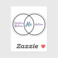 Venn-Diagramm Doppeldiagnose Vinyl Sticker