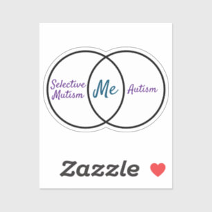 Venn-Diagramm Doppeldiagnose Vinyl Sticker