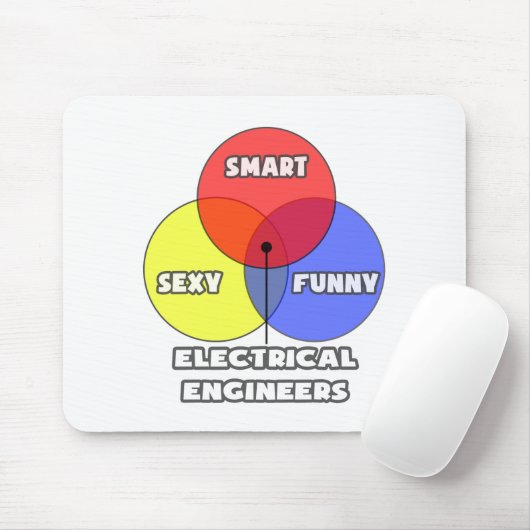 Venn Diagramm .. Elektroingenieure Mousepad (Mit Mouse)