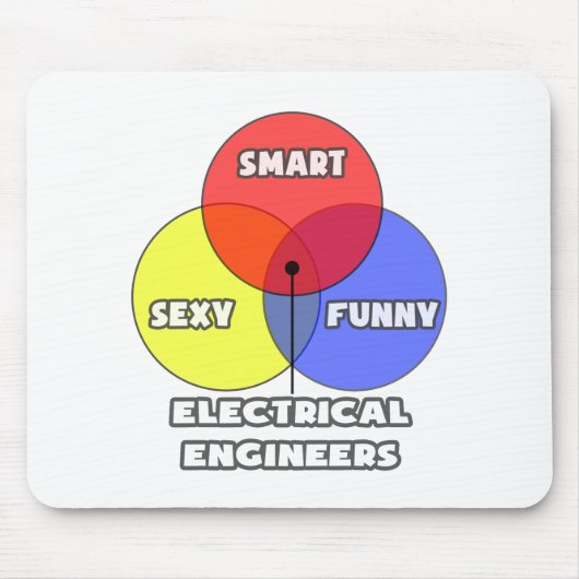 Venn Diagramm .. Elektroingenieure Mousepad (Vorne)