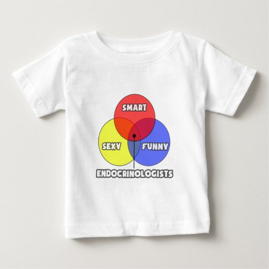 Venn Diagramm .. Endokrinologen Baby T-shirt (Vorderseite)