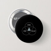 Venn Diagramm Idgaf Funny Meme Science Scifi IDC I Button (Vorne & Hinten)