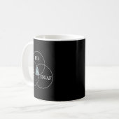 Venn Diagramm Idgaf Funny Meme Science Scifi IDC I Kaffeetasse (Vorderseite Links)
