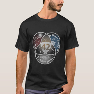 Venn Diagramm Leben das Universum und alles 42 l T-Shirt
