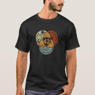 Venn Diagramm Leben das Universum und alles - 42 T-Shirt
