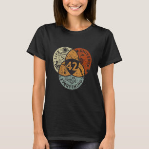 Venn-Diagramm Leben Das Universum Und Alles 42 T-Shirt